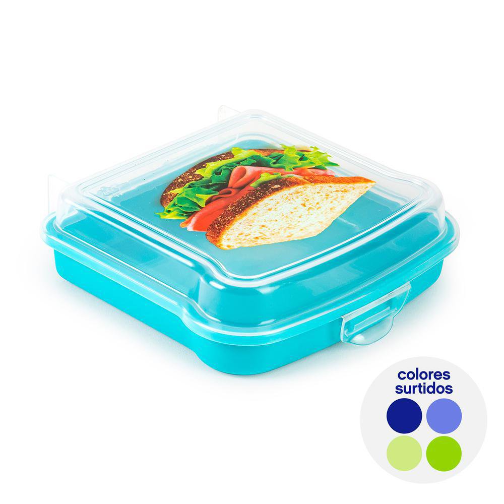 Contenedor de Plástico para Sándwich Color Surtido Contenedor de Plástico para Sándwich Co…