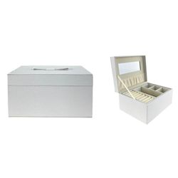 Joyero en Forma de Caja con Espejo 20.5x15.5x10 Cm