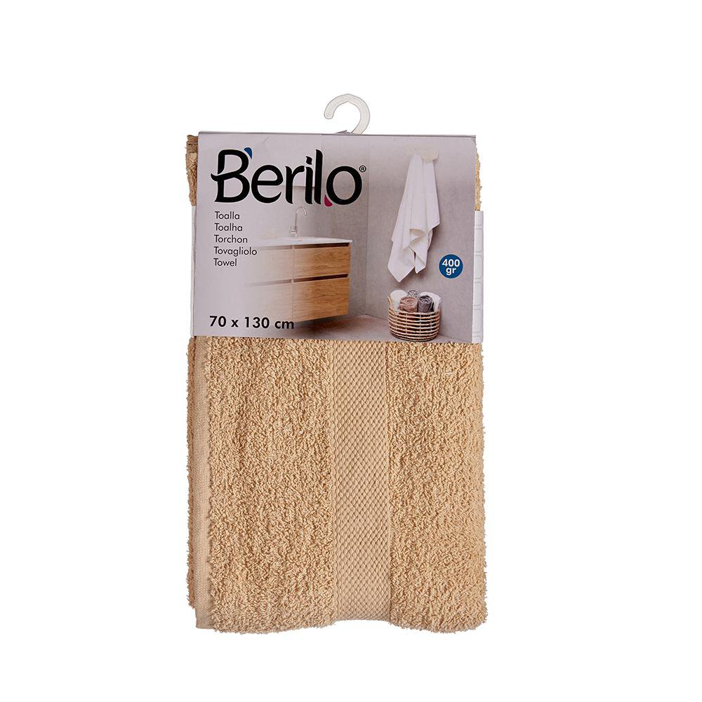 Toalla de Baño 80 % Algodón 70 x 130 cm Color Beige Toalla de Baño Color Beige 80% Algodón