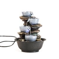 Fuente Jarras Gris con Luz Led