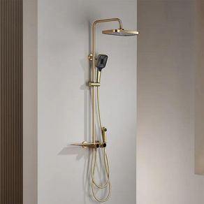 Sistema de Ducha Plana Dorado - Prymium