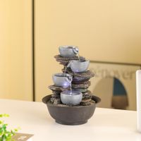 Fuente Jarras Gris con Luz Led