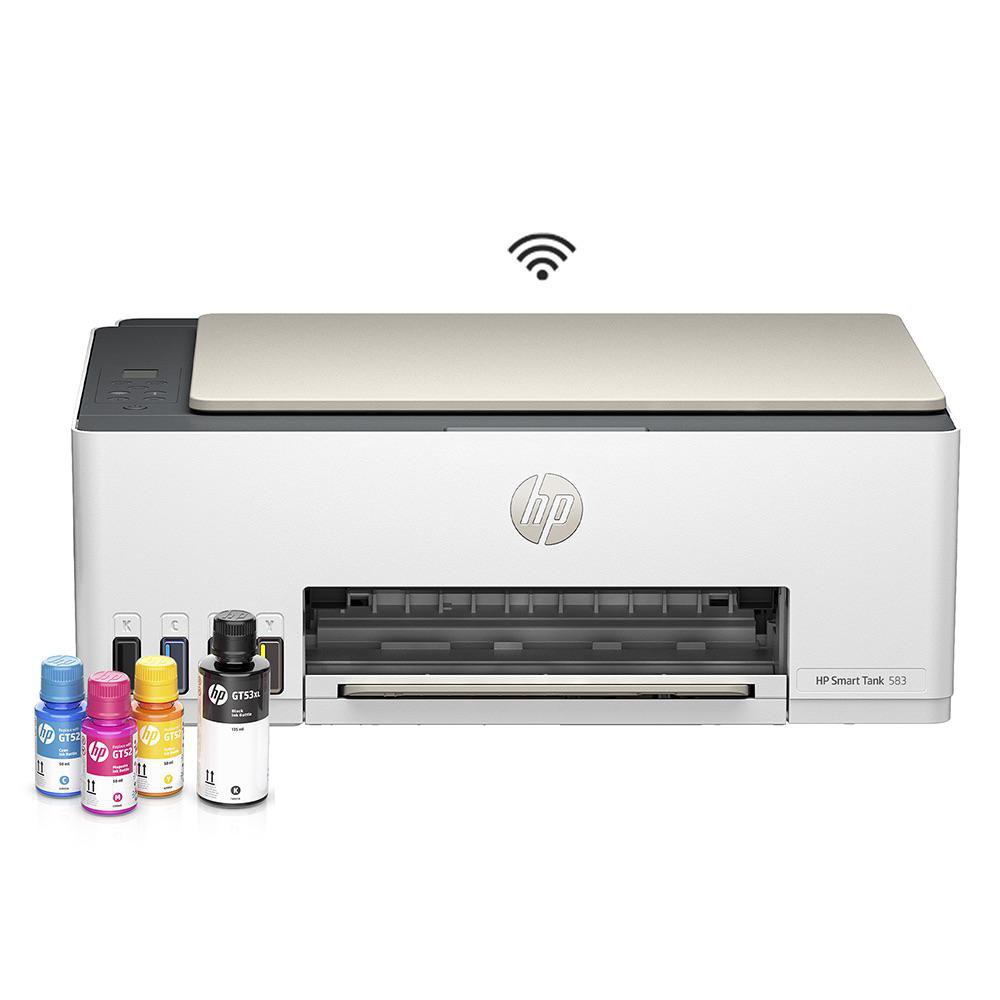 Impresora Multifuncional HP Smart Tank 583 con Wi-Fi y Tanques Recargables Blanca