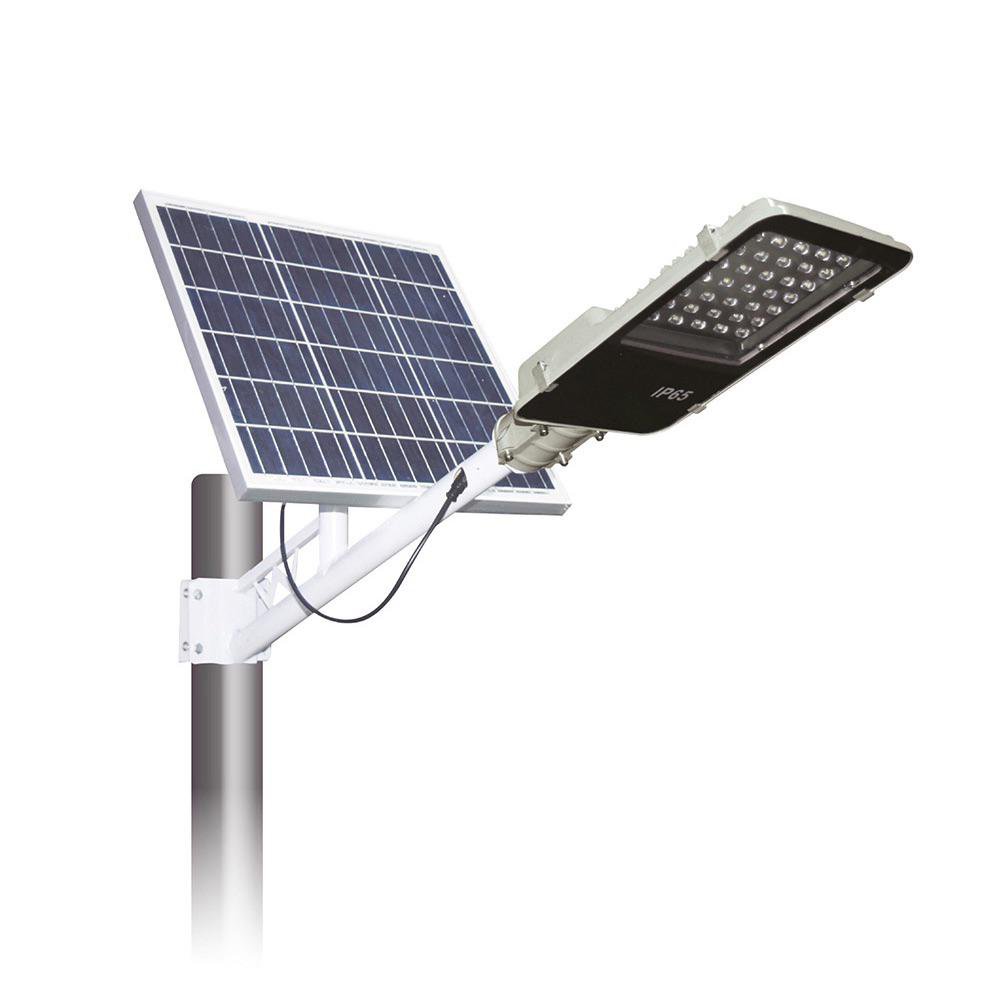 Lámpara Solar para Iluminación Exterior LED S30 30W 3,600 Lúmenes con Panel Solar y Control Remoto