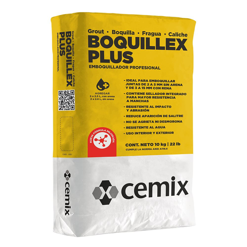 Boquillex Plus de 10 kg con Arena para Juntas de 2 a 15 mm - Varios Colores Gris