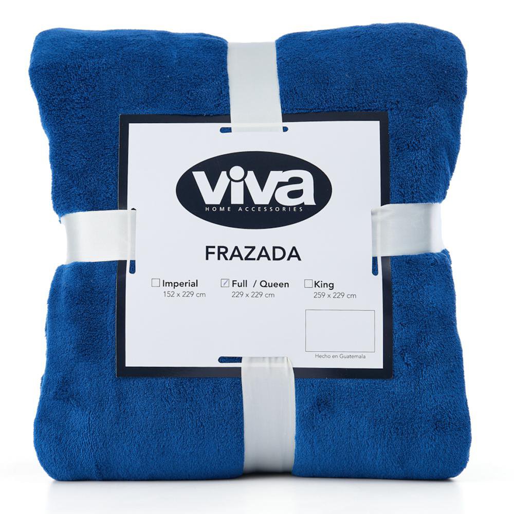 Frazada de Microfibra Suave Color Azul - Varios Tamaños Full Queen