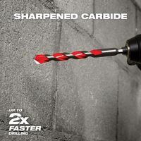 Broca de Carburo para Concreto 1/2x6 Plg - Milwaukee Electric
