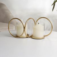 Candelero Decorativo Dorado 31x13x14 Cm