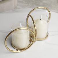Candelero Decorativo Dorado 31x13x14 Cm