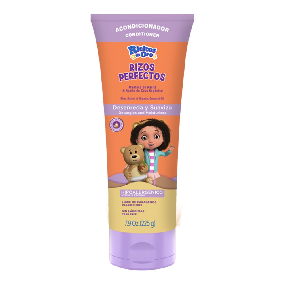 Acondicionador para Bebé Rizos Perfectos con Karité y Aceite de Coco de 225 Gramos Acondicionador Infantil Ricitos de Oro Rizos Perfectos con Karité y Aceite de Coco 225 g