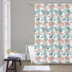 Set de Cortina Mundo Marino Liner y Ganchos 14 Pzas