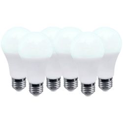 Set de 6 Bombillas LED A19 Luz Cálida 8.5 W
