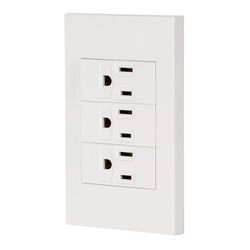 Tomacorriente Triple 1 Modulo Española Blanco - Volteck
