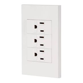 Tomacorriente Triple 1 Modulo Española Blanco - Volteck