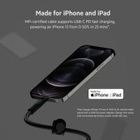 Cable USB-C a Lightning Negro 2 M