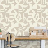 Papel Tapiz Corbusier Beige 0.53 x 10.05 M