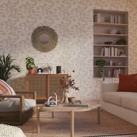 Papel Tapiz Corbusier Beige 0.53 x 10.05 M