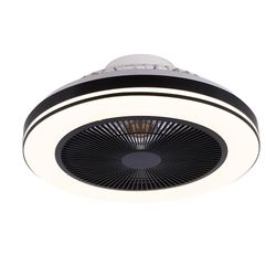 Ventilador de Techo con Luz Atenuable Negro 49 Cm