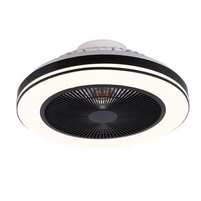 Ventilador de Techo con Luz Atenuable Negro 49 Cm