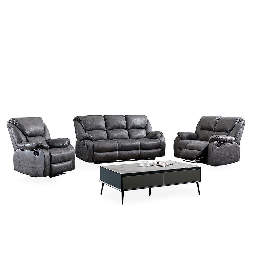 Set de Sala Reclinable Crown 3 Piezas - Varios Colores