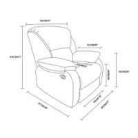 Set de Sala Reclinable 3 Pzas Tapizado Gris