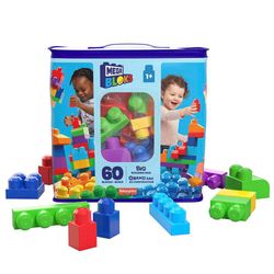 Bolsa de blooques de construcción azul 60 piezas