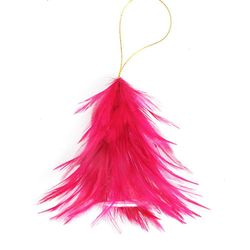 Adorno para Árbol de Plumas Rojo 10 Cm