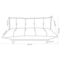 Sofá Cama con Apoya Brazos Ajustable Estilo Contemporáneo Gris