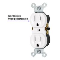 Tomacorriente Doble 2 Polos 3 Hilos Standard Blanco - Volteck