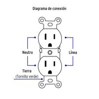 Tomacorriente Doble 2 Polos 3 Hilos Standard Blanco - Volteck