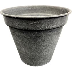 Maceta Redonda de Acero Gris 5.5 Plg