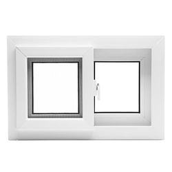 Ventana PVC S80 Corrediza con Cedazo Blanca 60 x 40 Cm