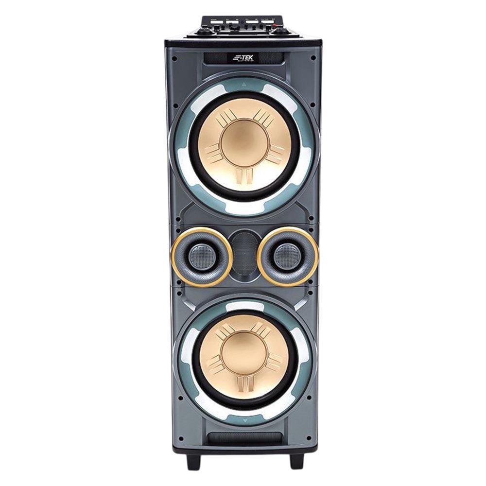 Bocina Tipo Torre con Luces LED para Fiestas y Eventos Color Negro de 120 W