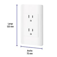 Tomacorriente Doble 3 Módulos Lisboa Blanco - Volteck