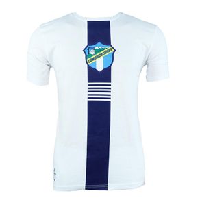 Playera Blanca con Franja y Escudo Tradicional Comunicaciones - Varias Tallas