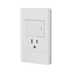 Tomacorriente e Interruptor Lisboa Blanco - Volteck