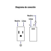 Tomacorriente e Interruptor Lisboa Blanco - Volteck