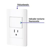 Tomacorriente e Interruptor Lisboa Blanco - Volteck