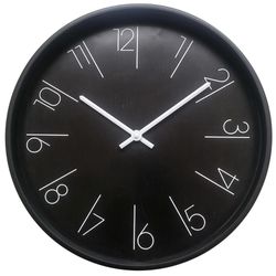 Reloj de Pared a Batería Negro 40x40x5 Cm - Concepts