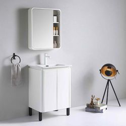 Set Mueble para Baño Blanco y Espejo