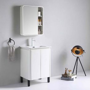 Set Mueble para Baño Blanco y Espejo