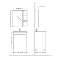 Set Mueble para Baño Blanco y Espejo