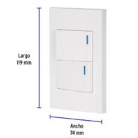 Interruptor Doble de 1.5 Módulos Española Blanco - Volteck