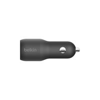 Cargador de Auto Dual USB-C 25 W y USB-A 12 W Negro