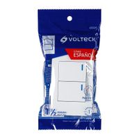 Interruptor Doble de 1.5 Módulos Española Blanco - Volteck