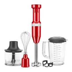 Batidora de Mano Roja con Accesorios 5 Velocidades