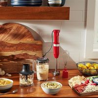 Batidora de Mano Roja con Accesorios 5 Velocidades