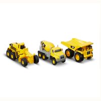 Set de 3 Vehículos de Metal CAT 4 Plg Diseños Surtidos