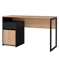 Escritorio Fplus Color Roble y Negro 123 Cm