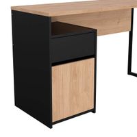 Escritorio Fplus Color Roble y Negro 123 Cm